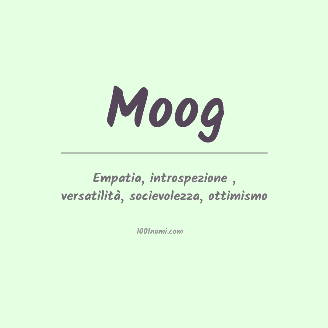 Significato del nome Moog