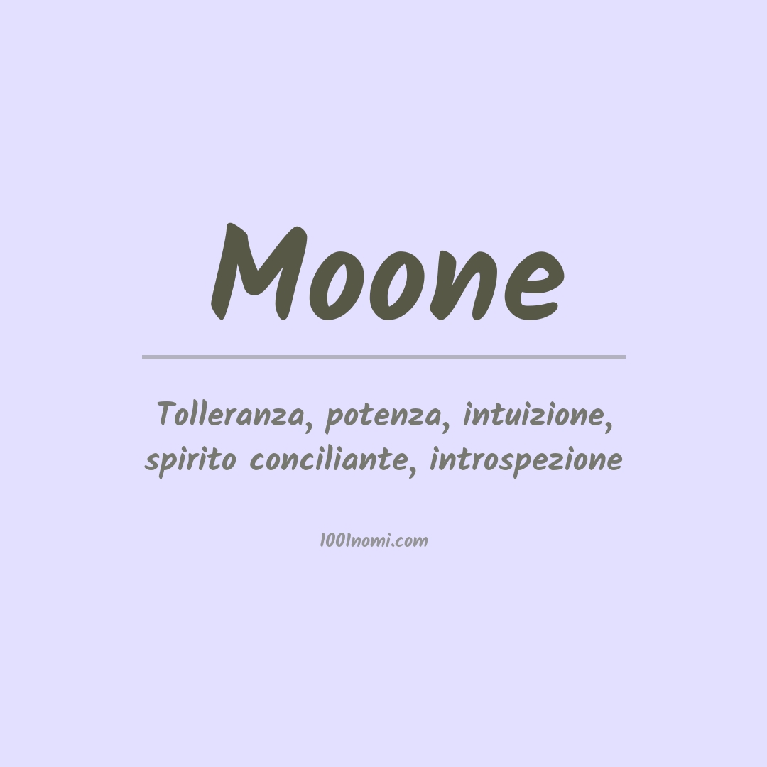 Significato del nome Moone