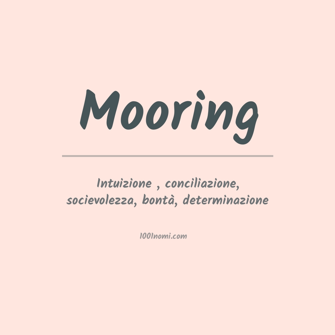 Significato del nome Mooring