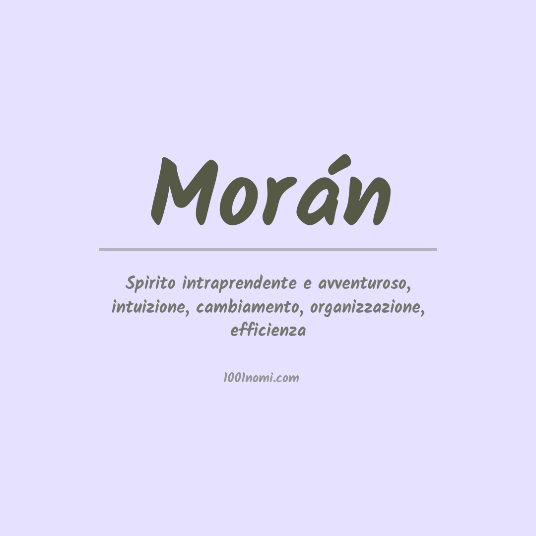 Significato del nome Morán
