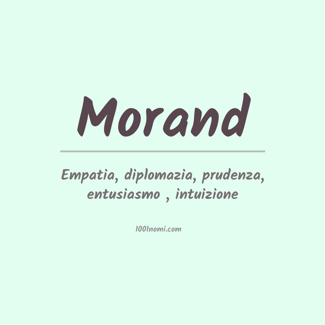 Significato del nome Morand