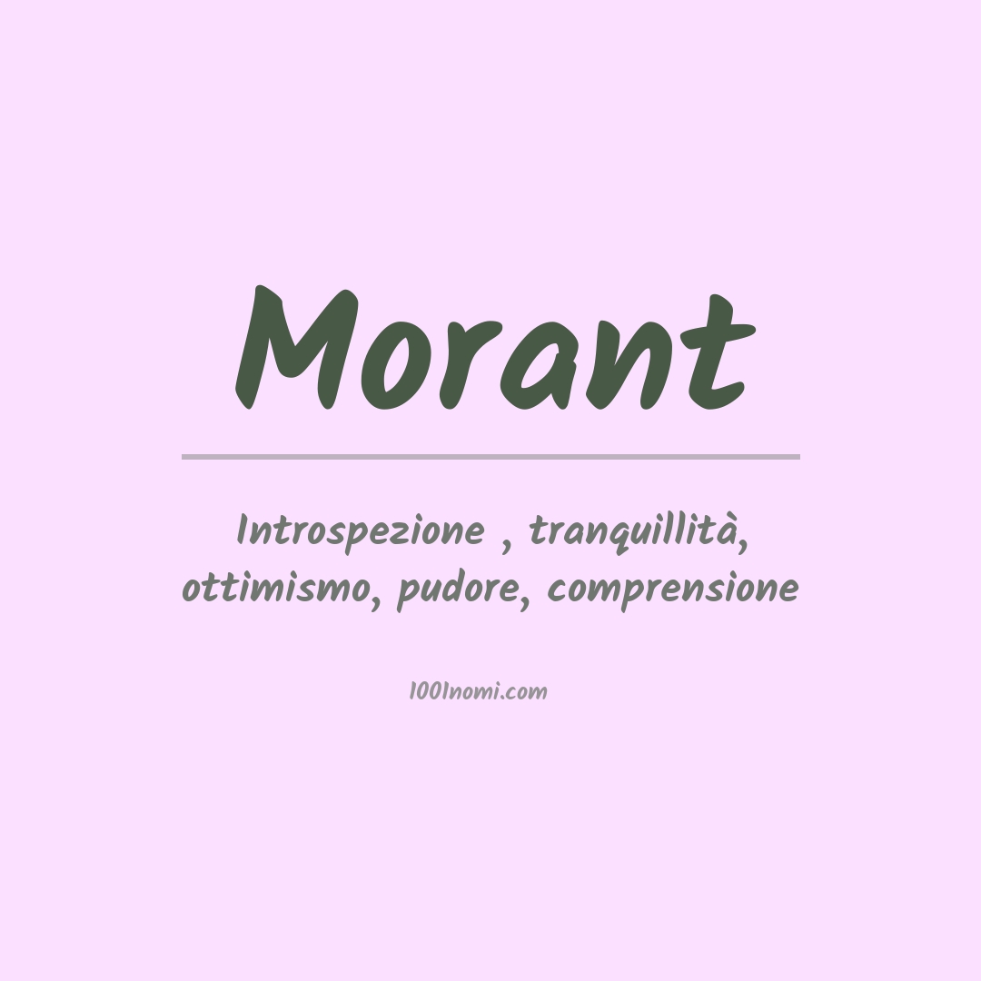 Significato del nome Morant