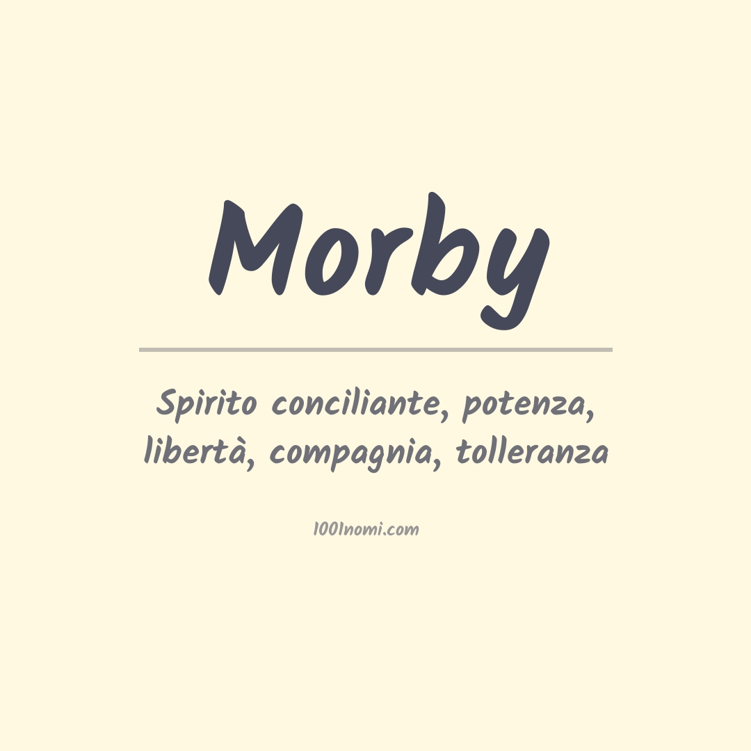 Significato del nome Morby