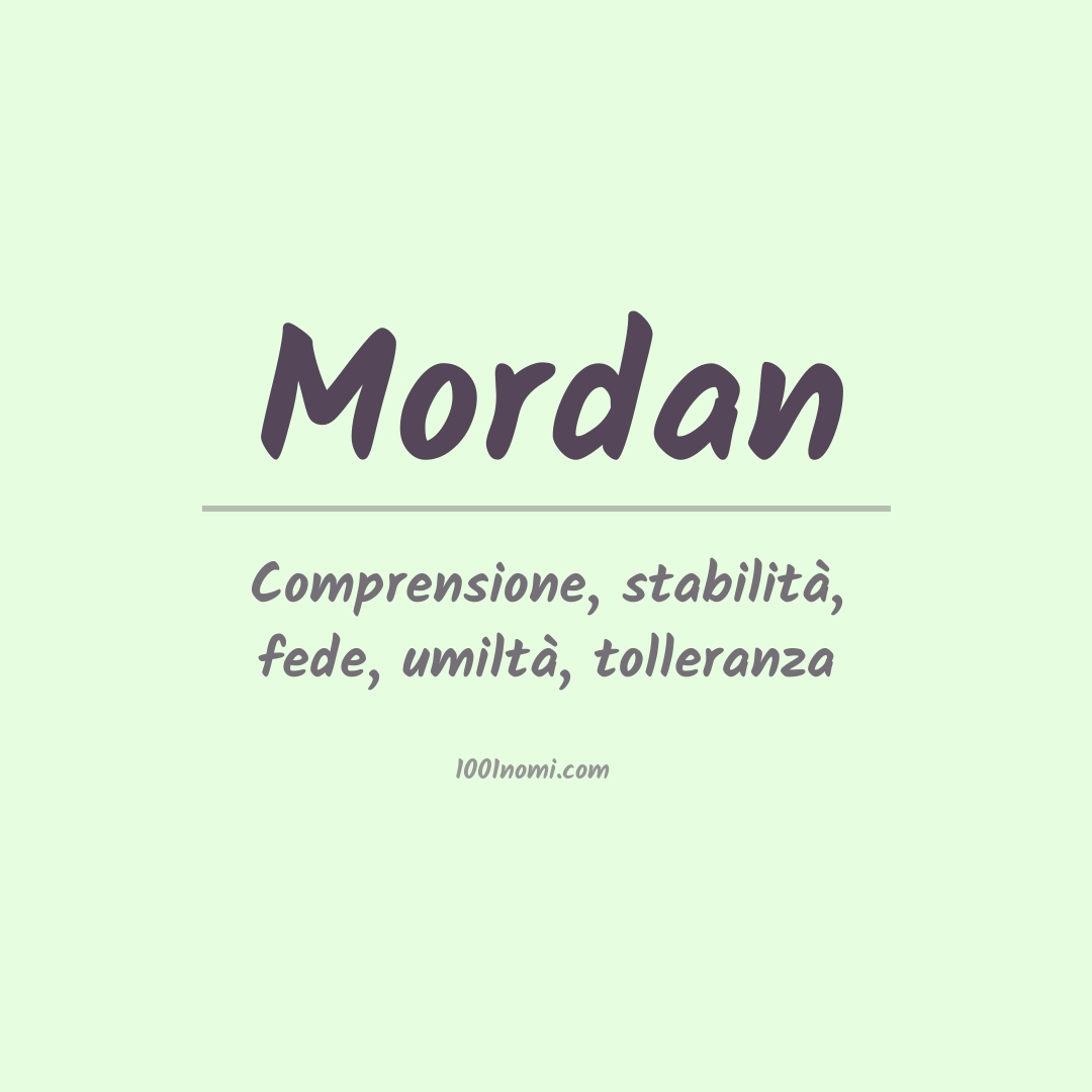 Significato del nome Mordan