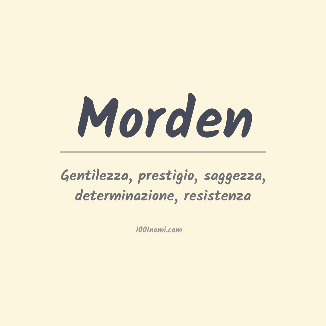 Significato del nome Morden