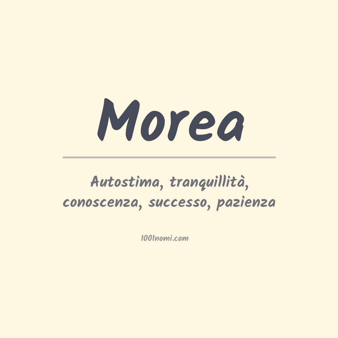 Significato del nome Morea