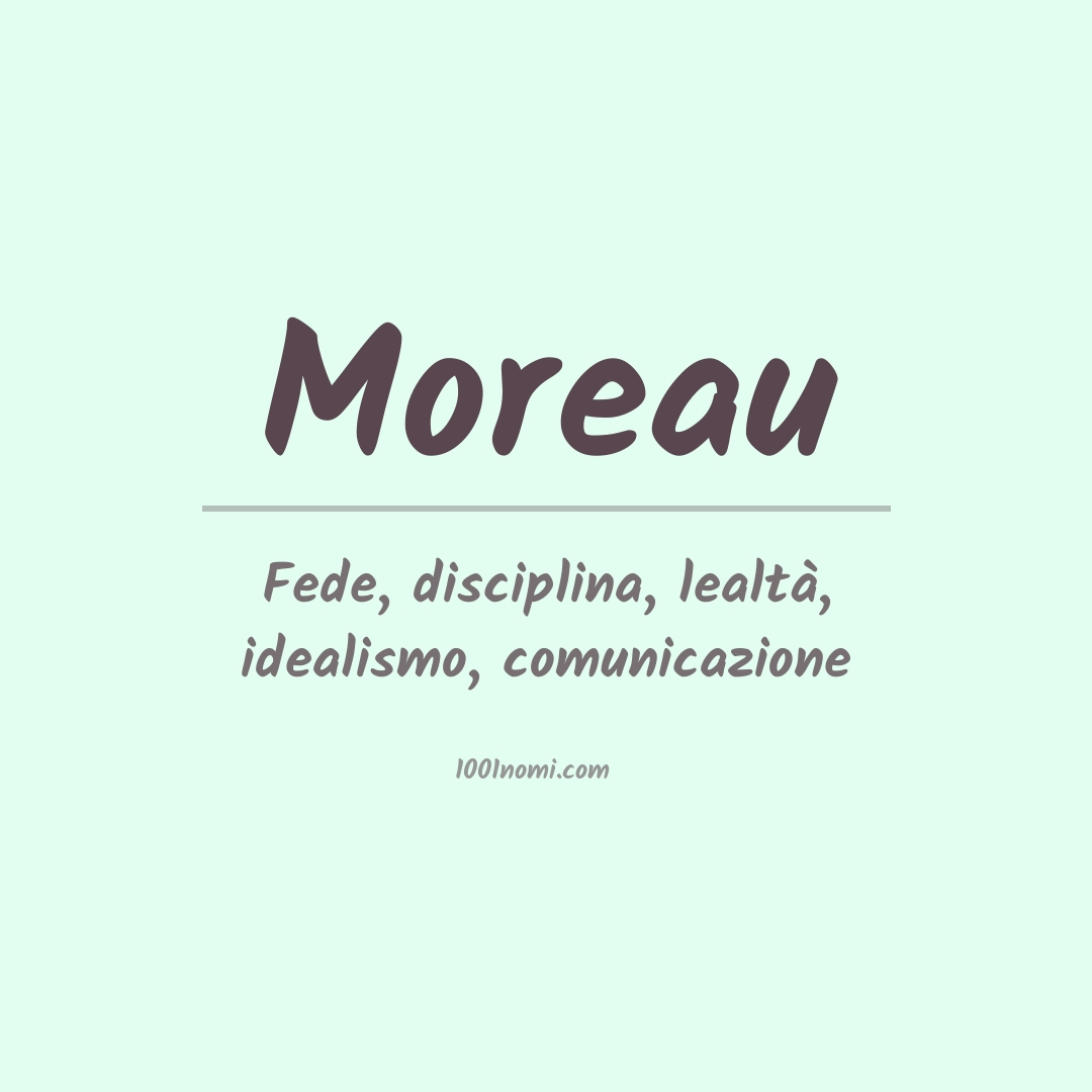 Significato del nome Moreau