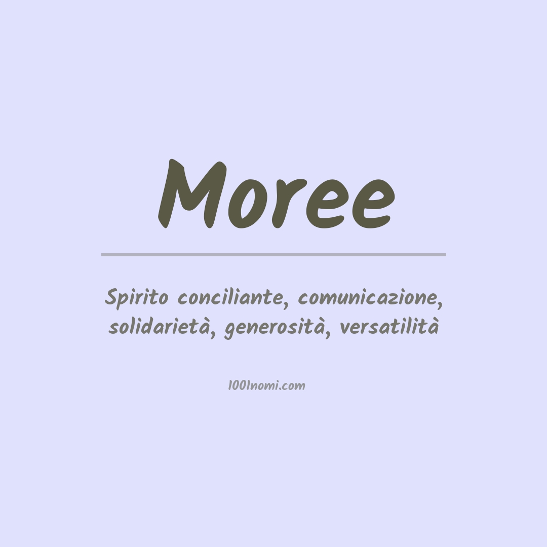 Significato del nome Moree