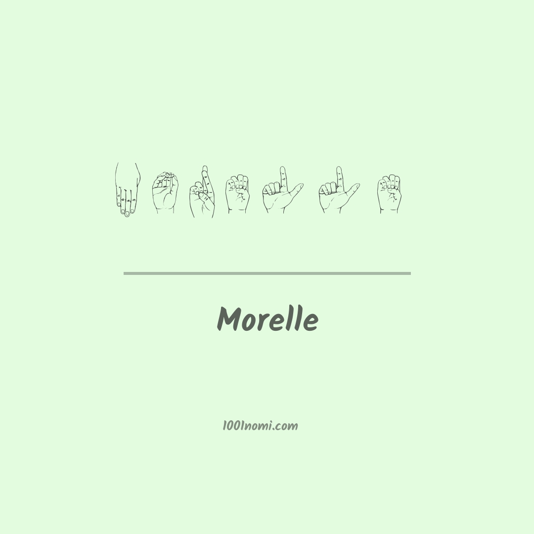 Morelle nella lingua dei segni Morelle nella lingua dei segni