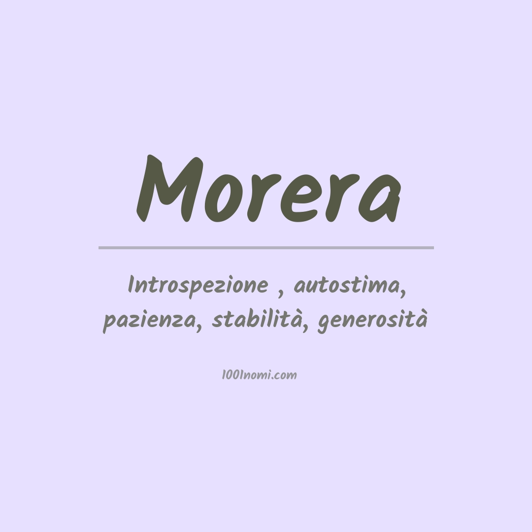 Significato del nome Morera