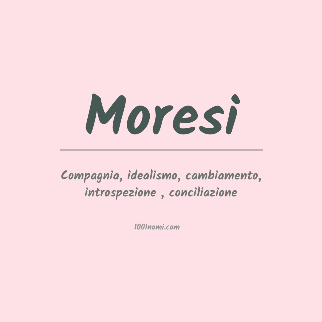 Significato del nome Moresi