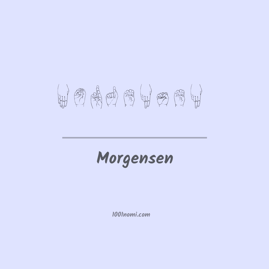 Morgensen nella lingua dei segni