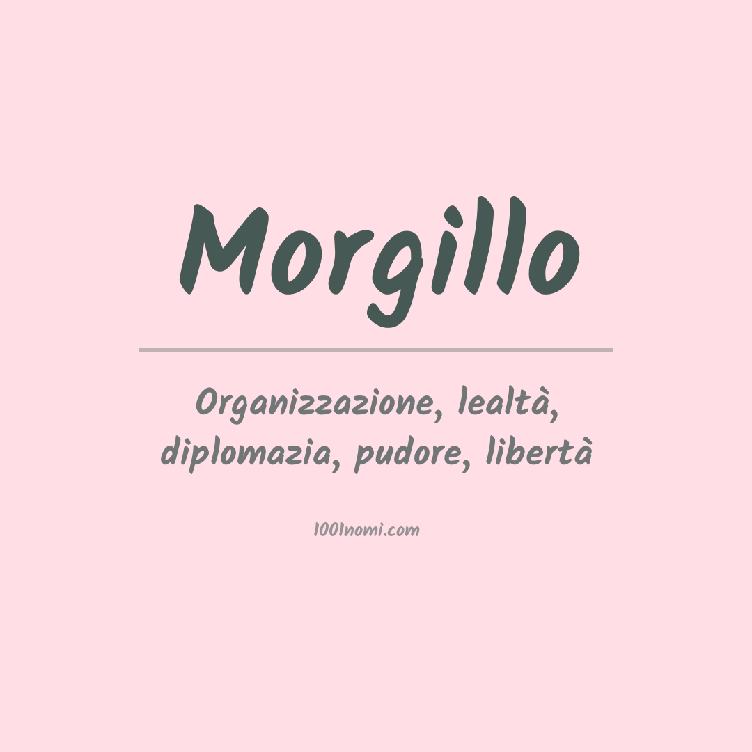 Significato del nome Morgillo