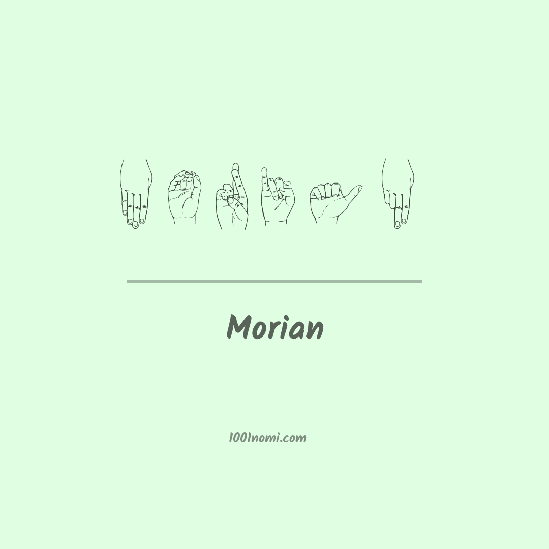 Morian nella lingua dei segni Morian nella lingua dei segni