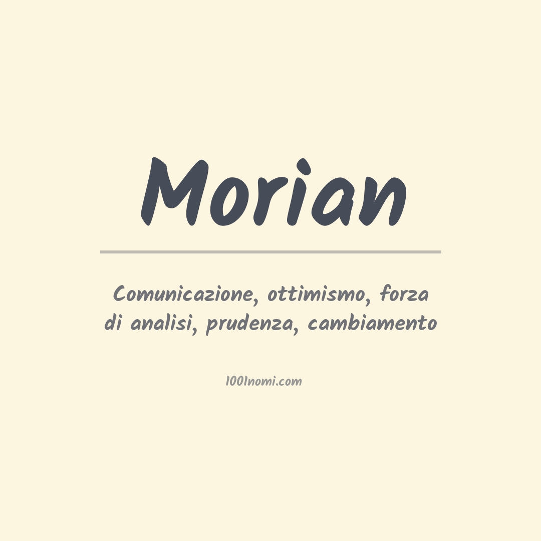 Significato del nome Morian Significato del nome Morian