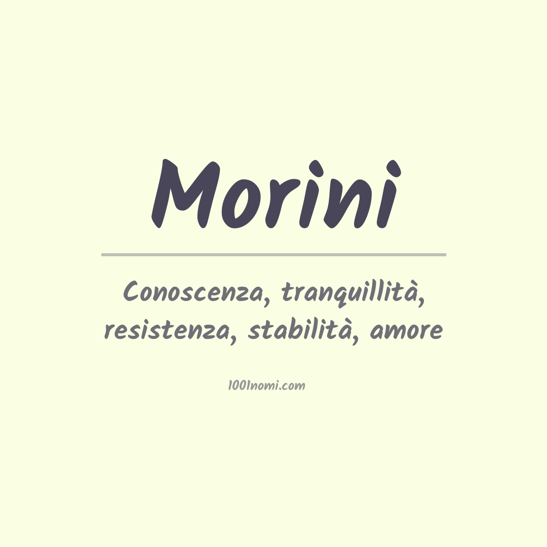 Significato del nome Morini