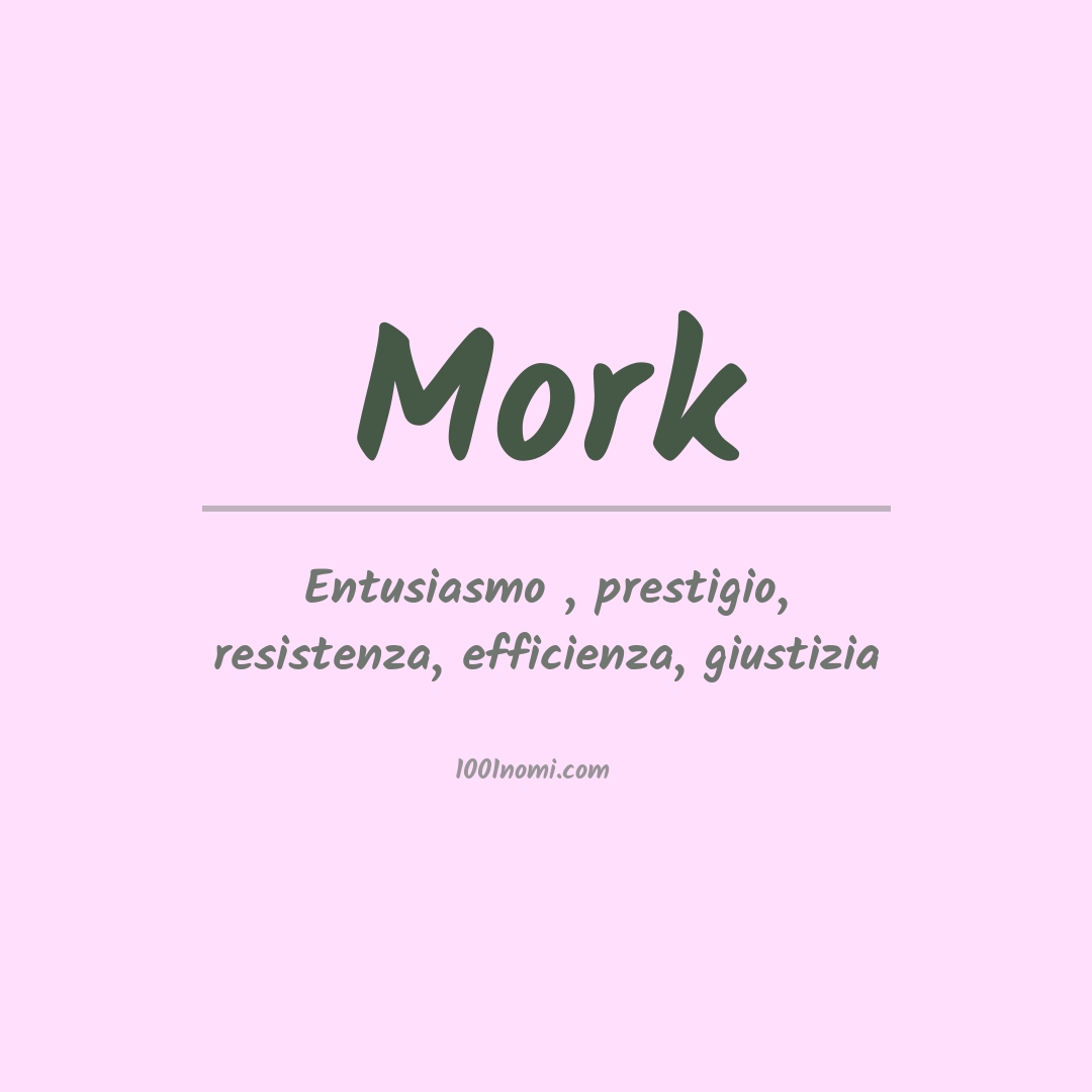 Significato del nome Mork