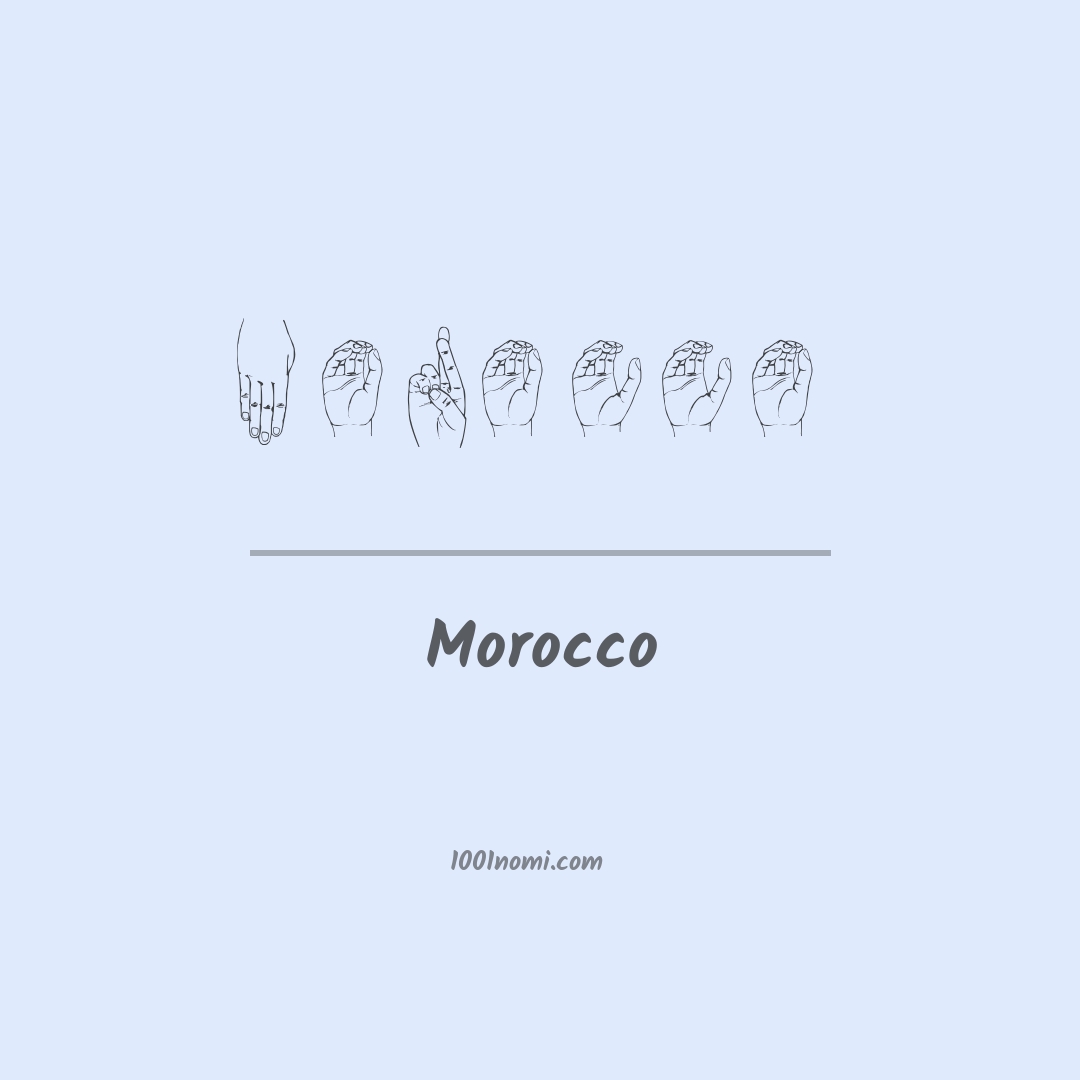 Morocco nella lingua dei segni