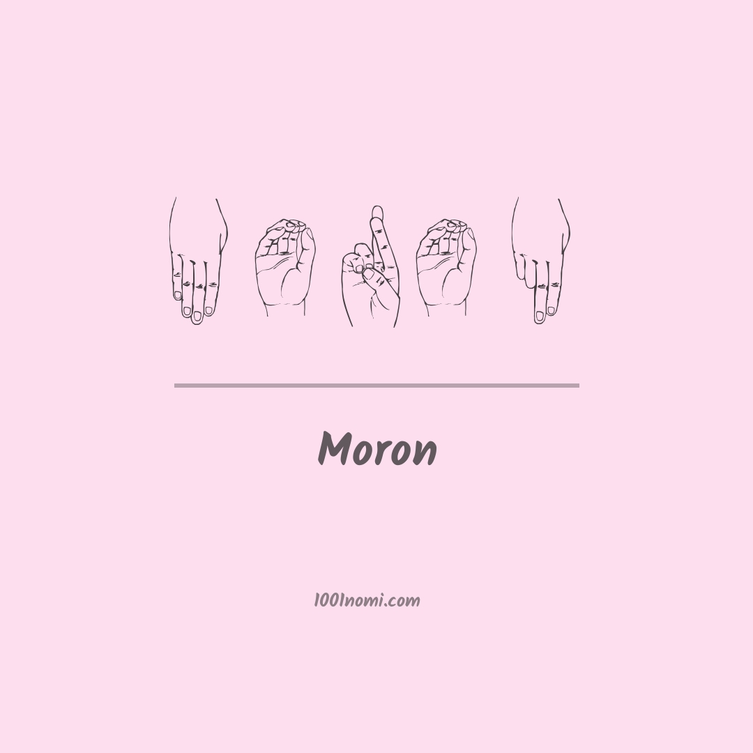 Moron nella lingua dei segni