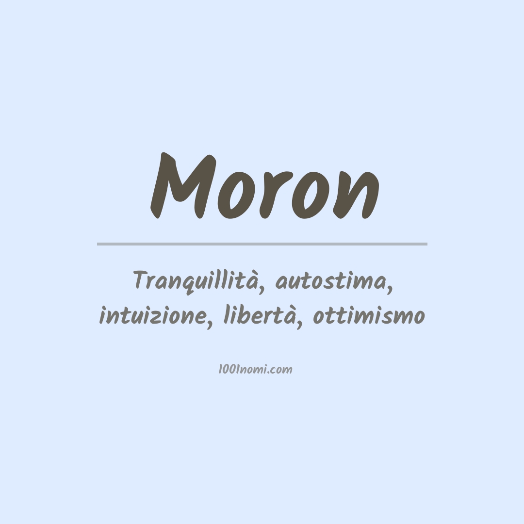 Significato del nome Moron
