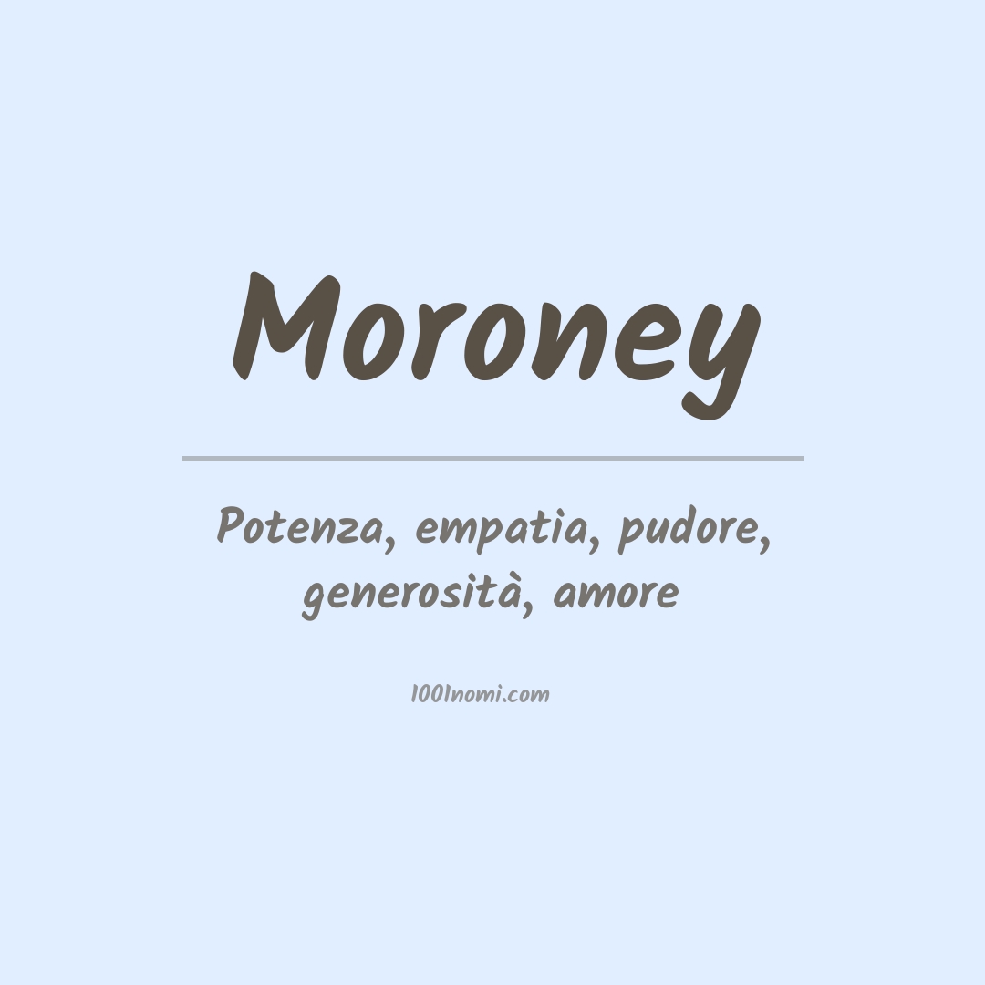 Significato del nome Moroney