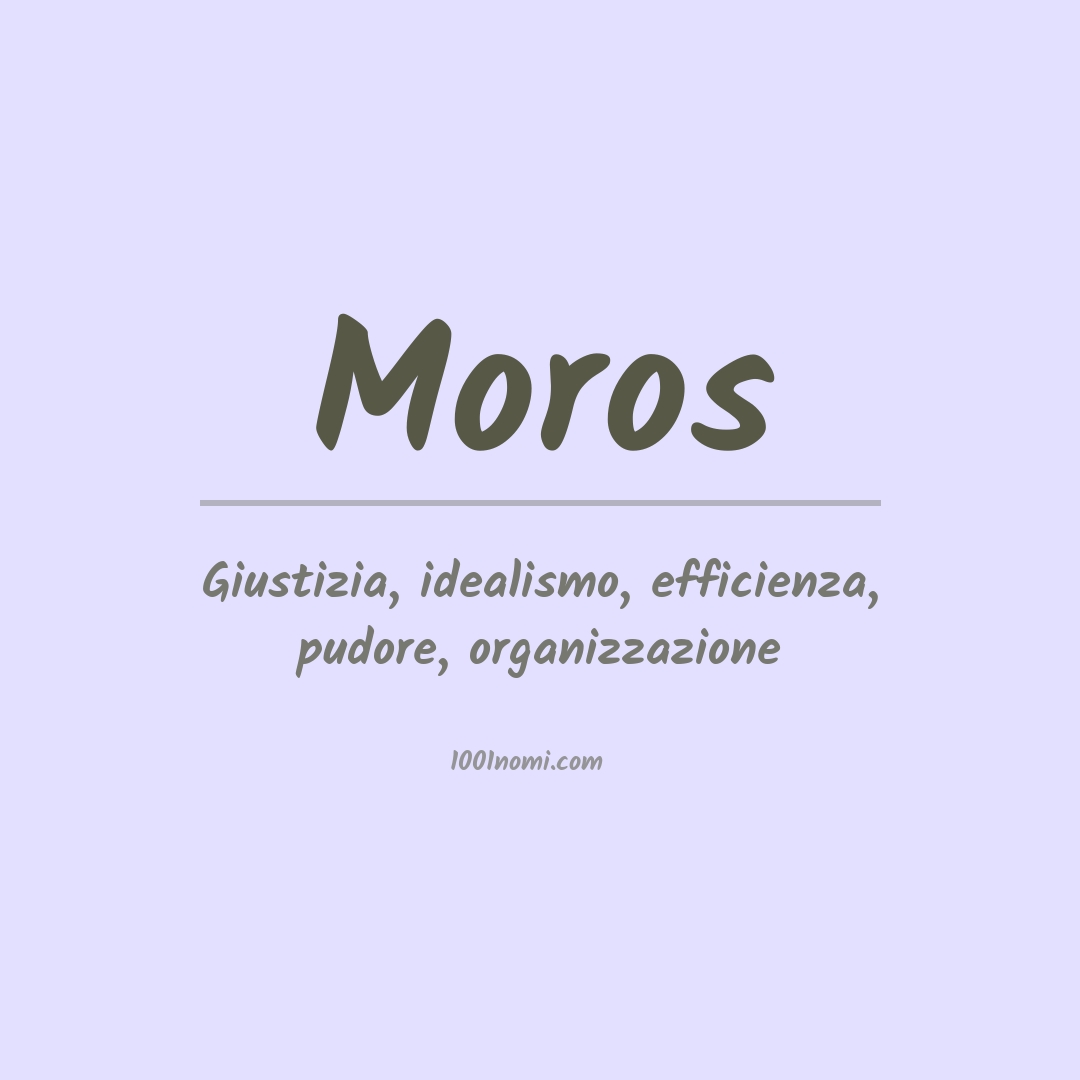 Significato del nome Moros