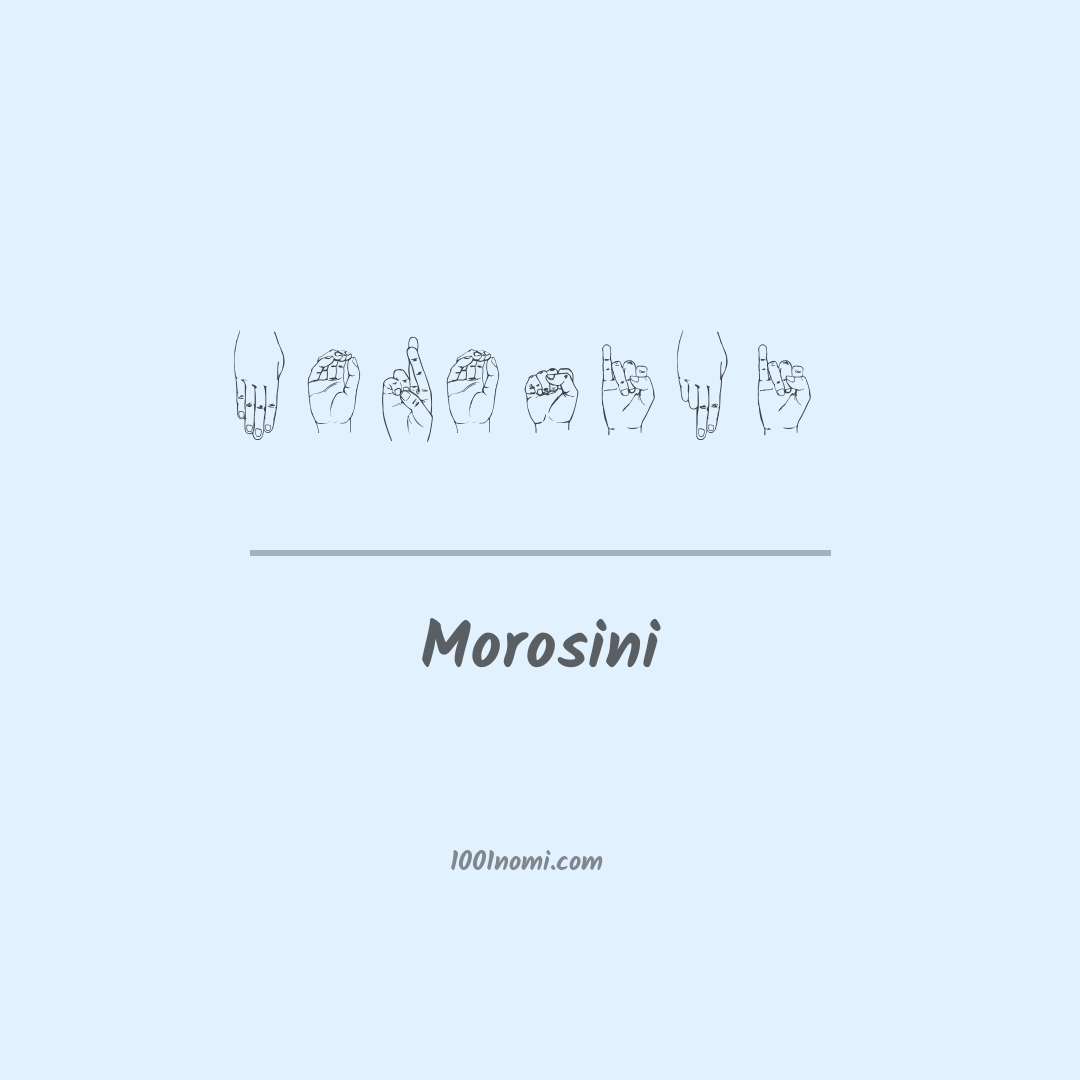 Morosini nella lingua dei segni