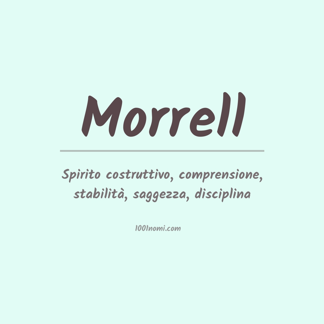 Significato del nome Morrell