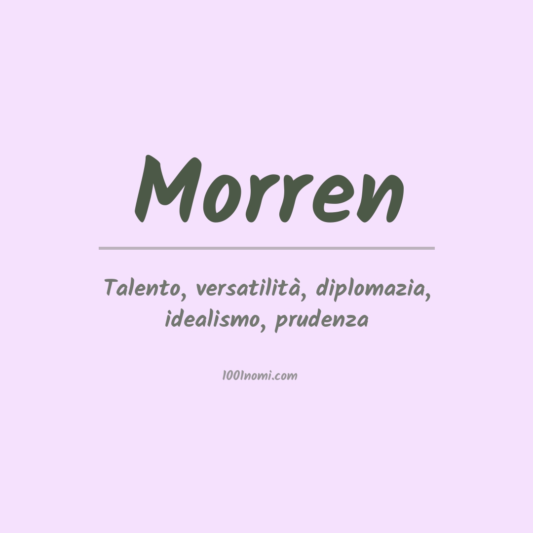 Significato del nome Morren