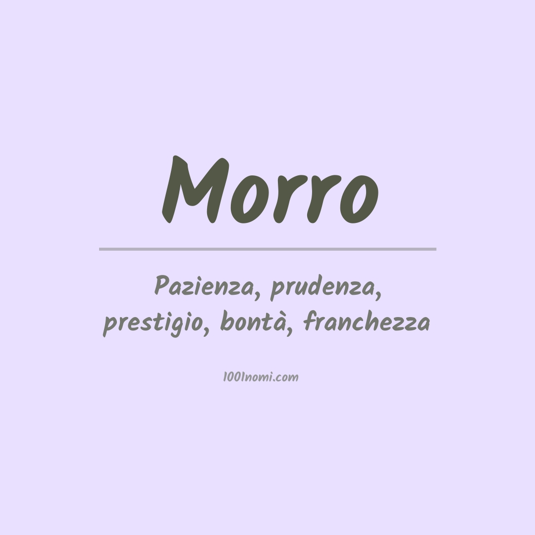 Significato del nome Morro