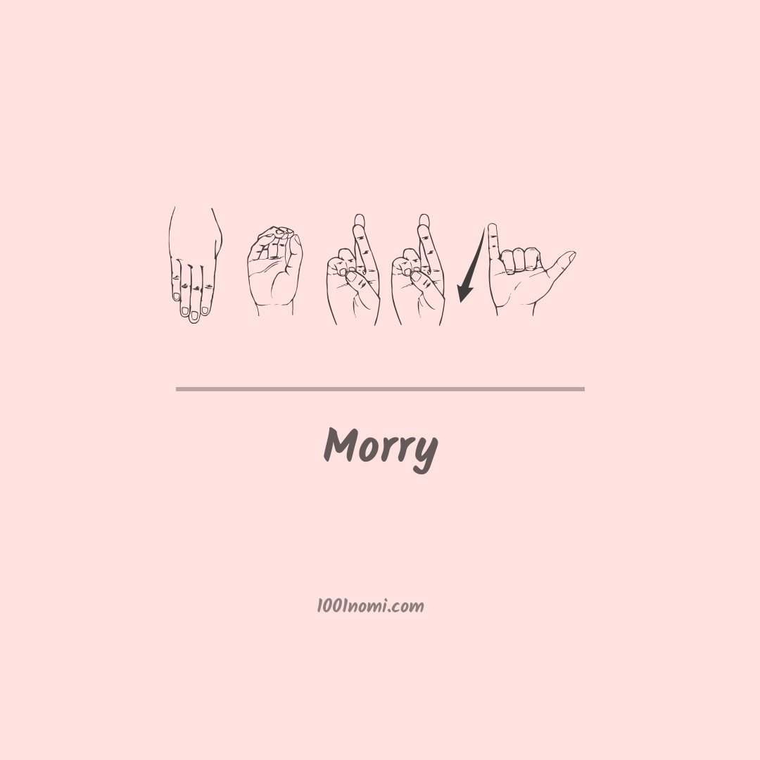Morry nella lingua dei segni Morry nella lingua dei segni