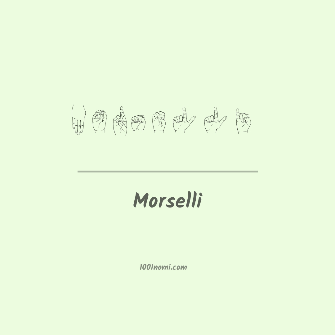 Morselli nella lingua dei segni