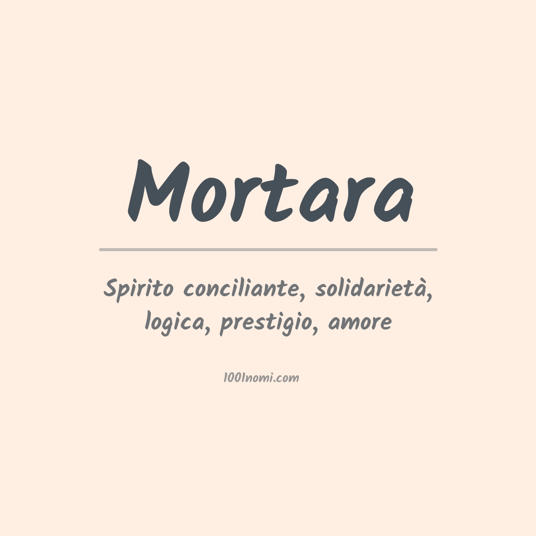 Significato del nome Mortara