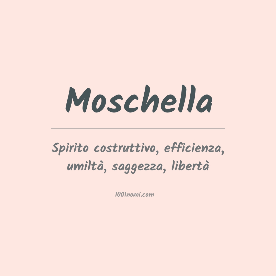 Significato del nome Moschella