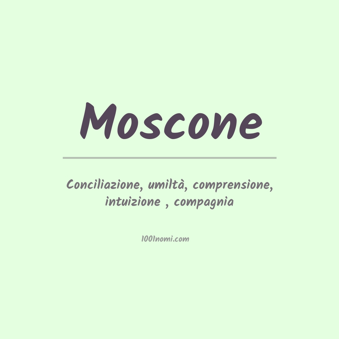 Significato del nome Moscone