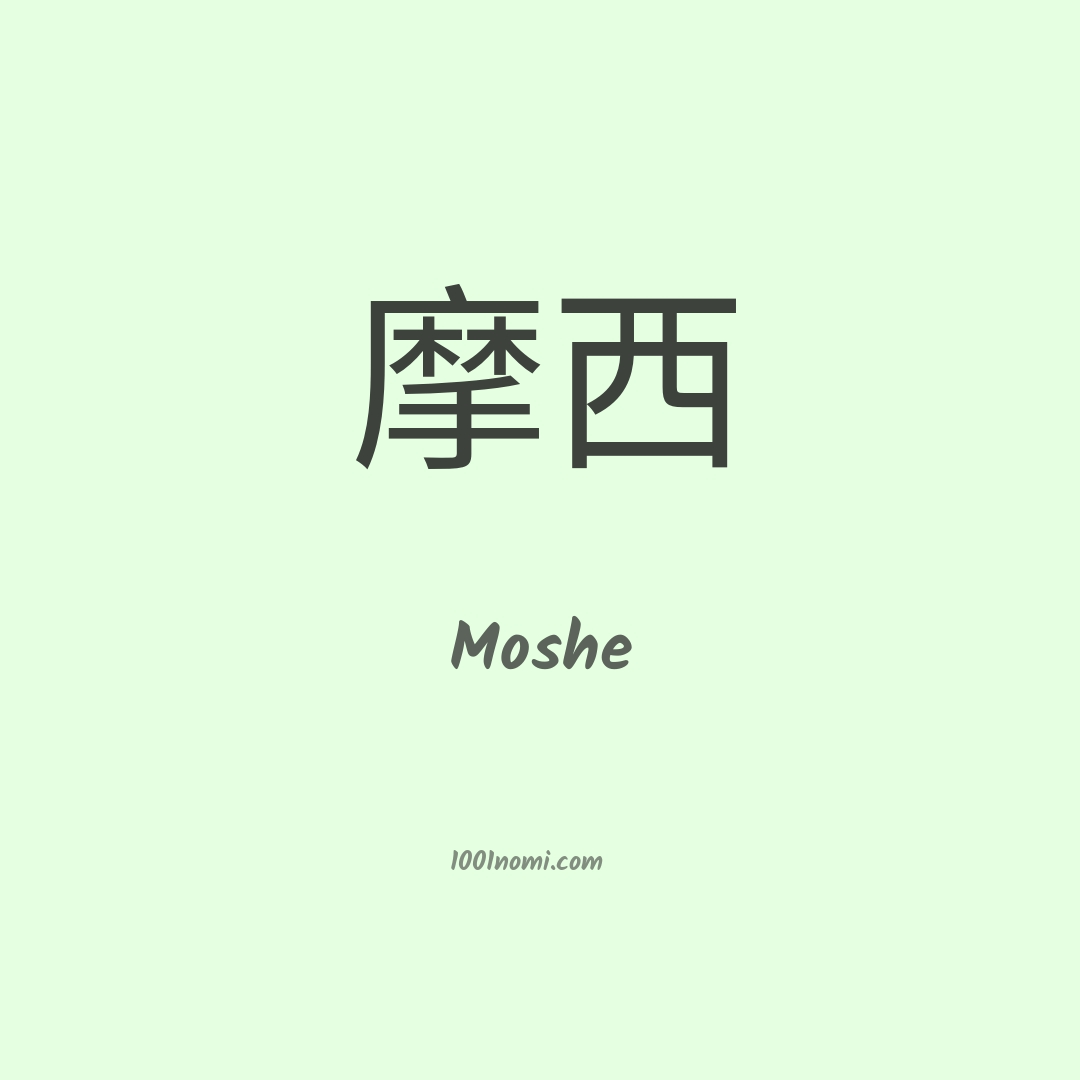 Moshe in cinese Moshe in cinese