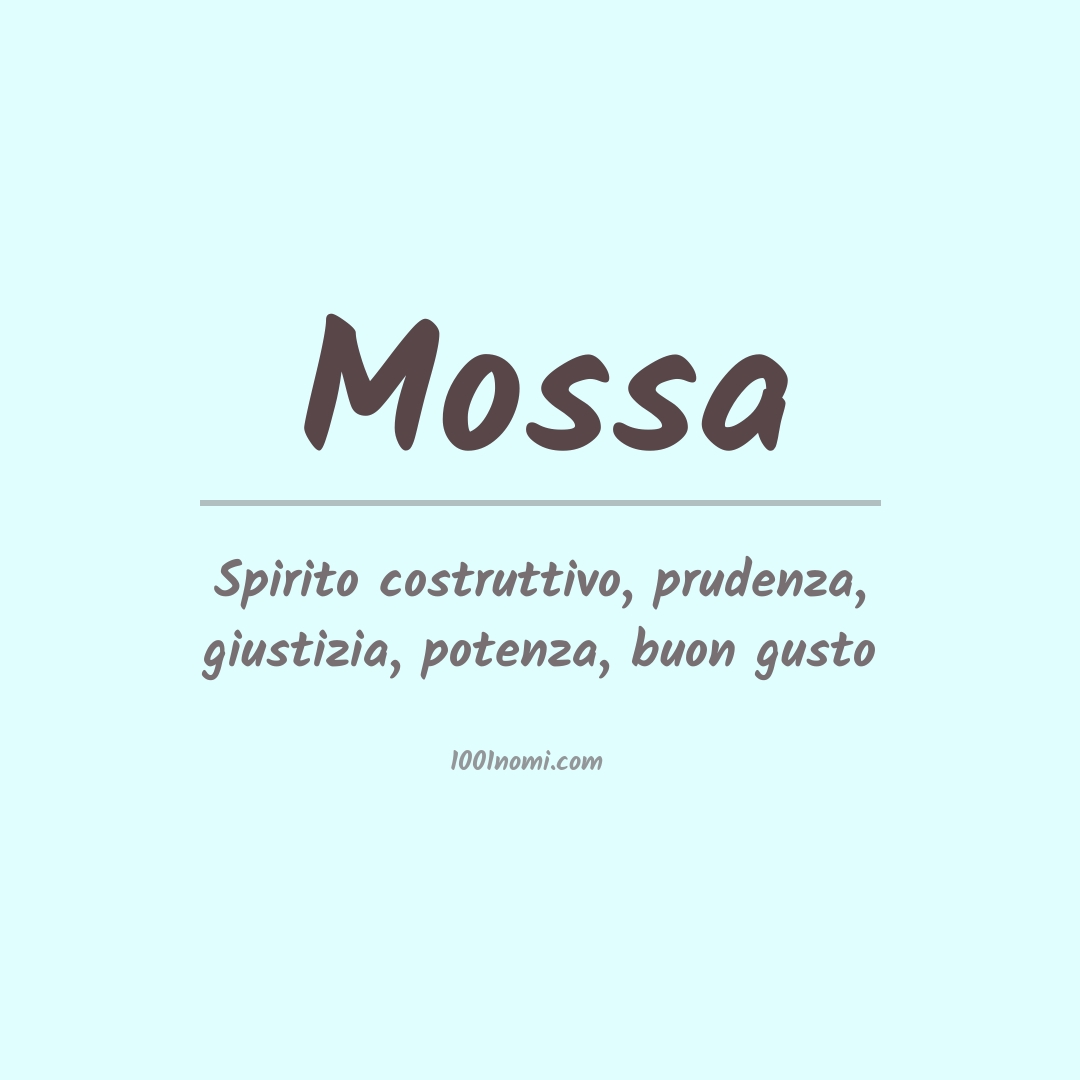 Significato del nome Mossa