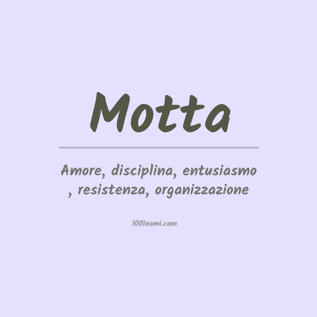 Significato del nome Motta