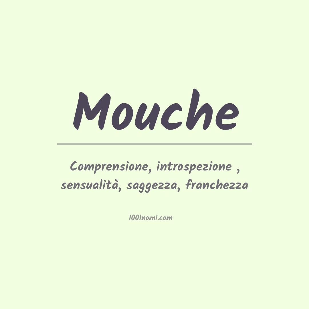 Significato del nome Mouche Significato del nome Mouche