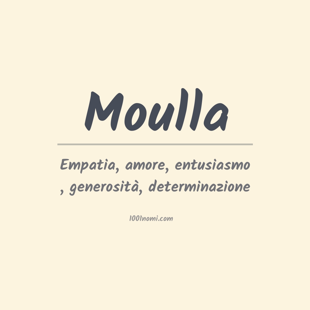 Significato del nome Moulla