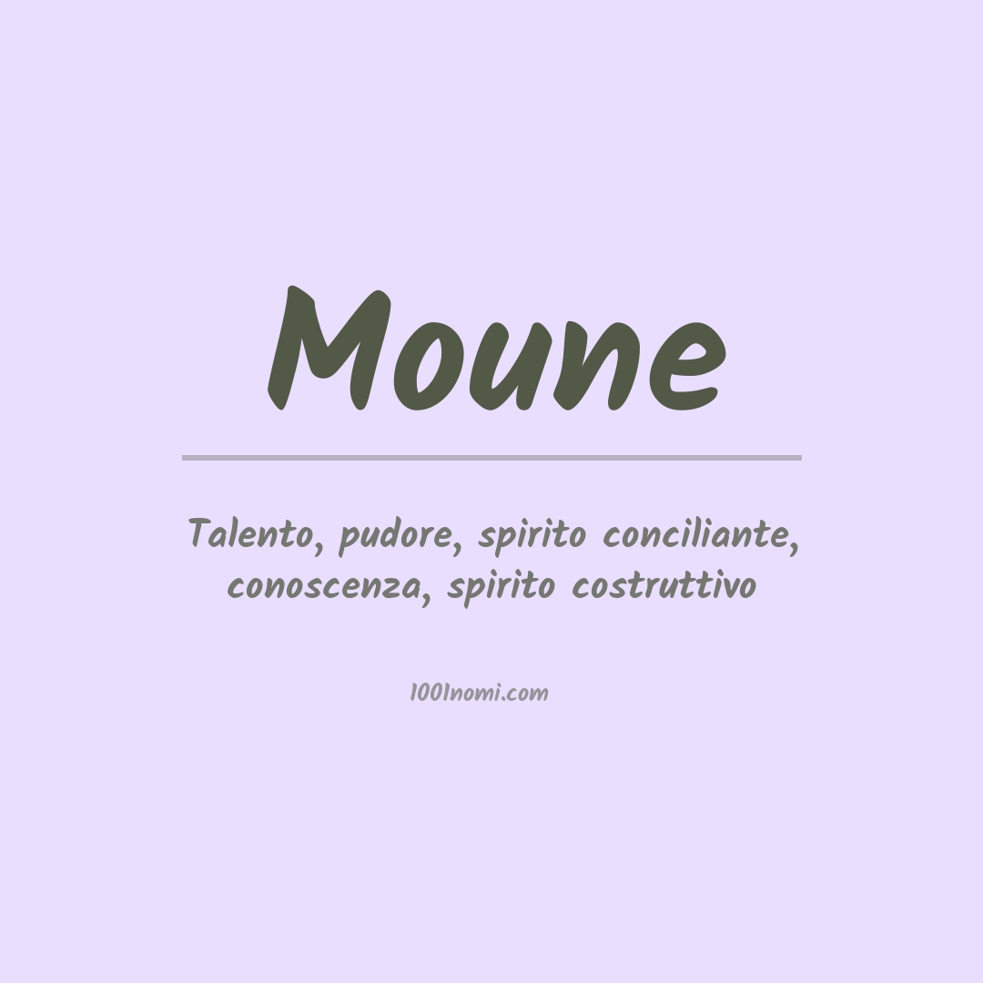 Significato del nome Moune