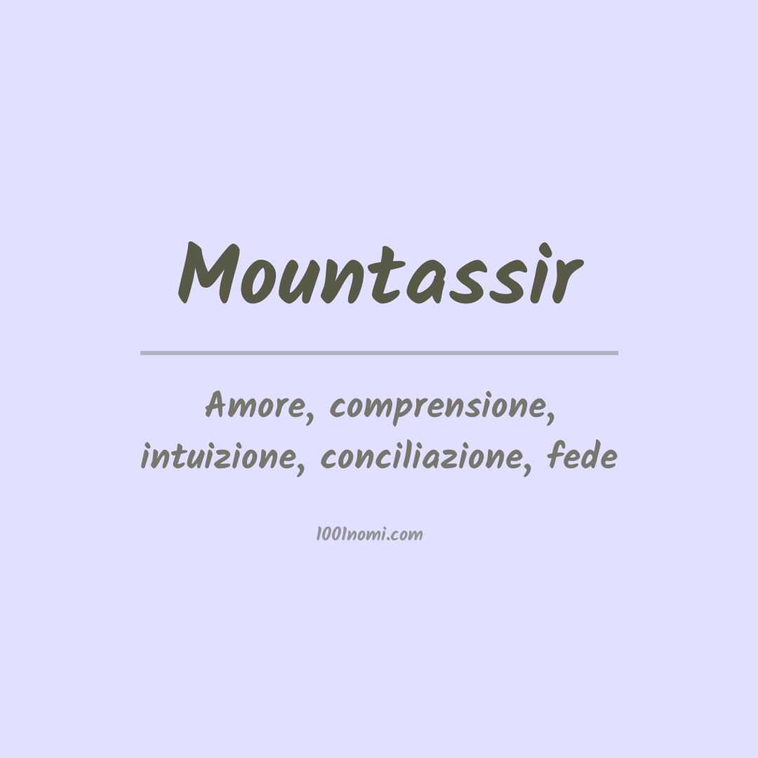 Significato del nome Mountassir