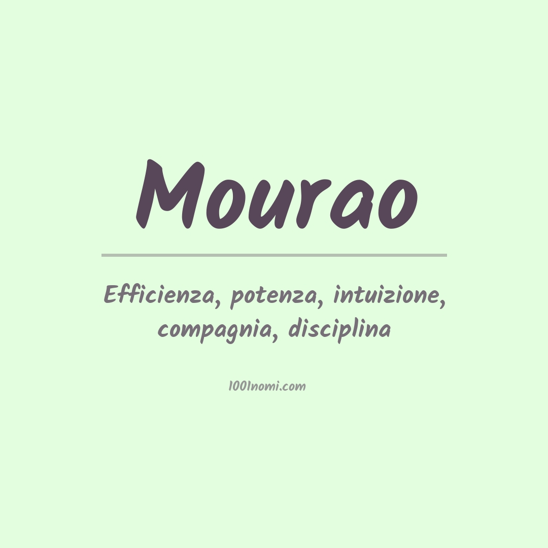 Significato del nome Mourao