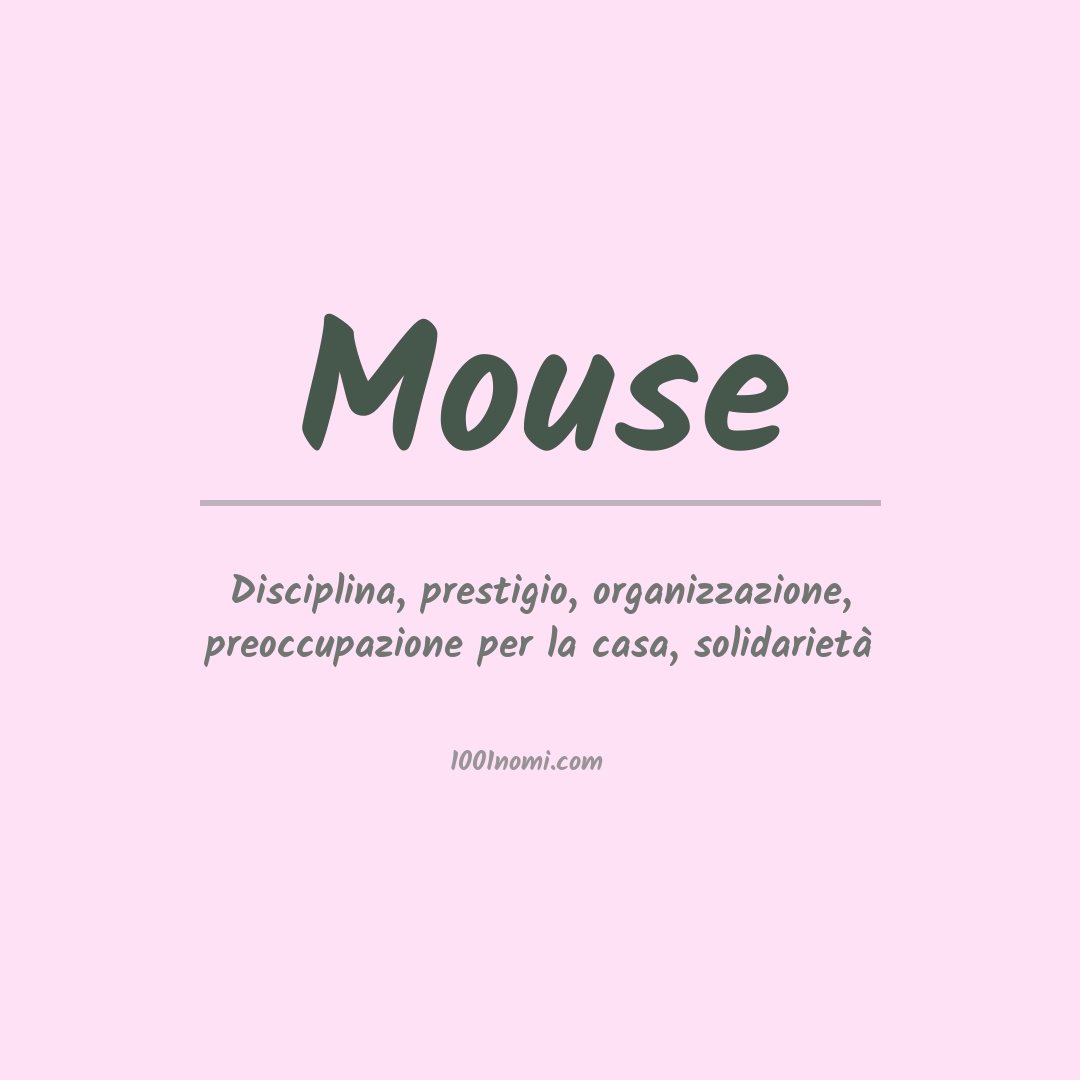 Significato del nome Mouse