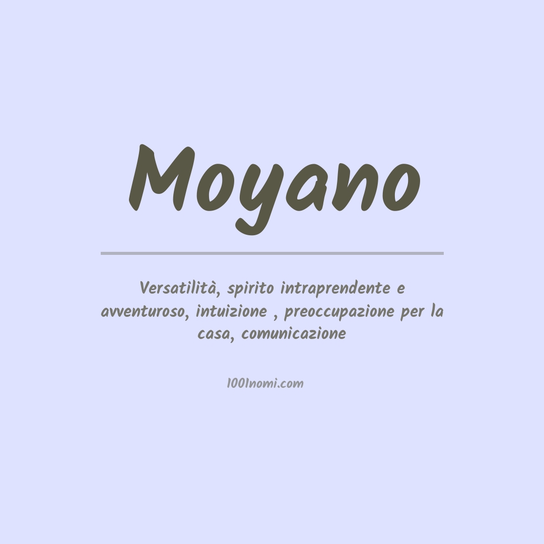 Significato del nome Moyano