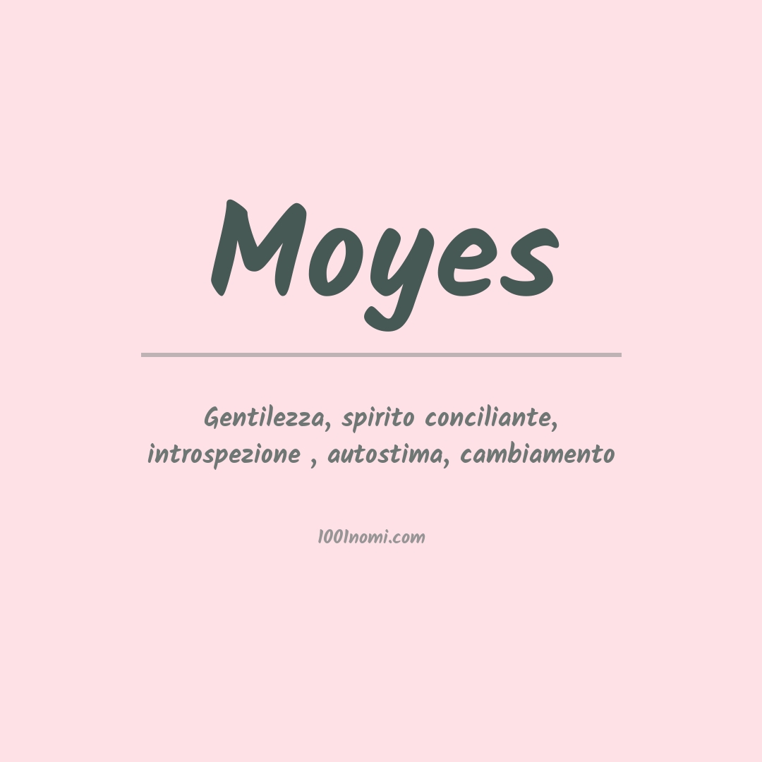 Significato del nome Moyes