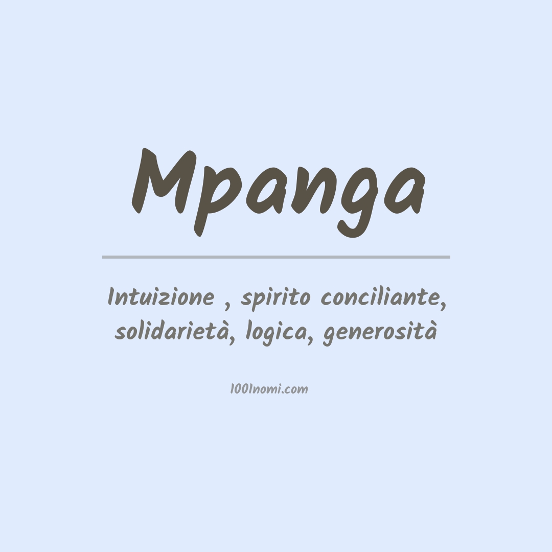 Significato del nome Mpanga Significato del nome Mpanga