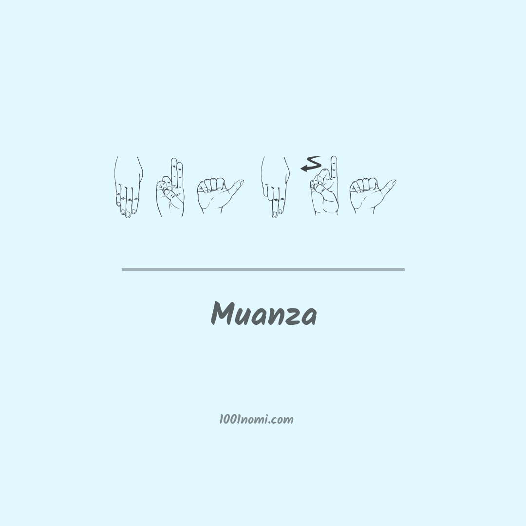 Muanza nella lingua dei segni Muanza nella lingua dei segni