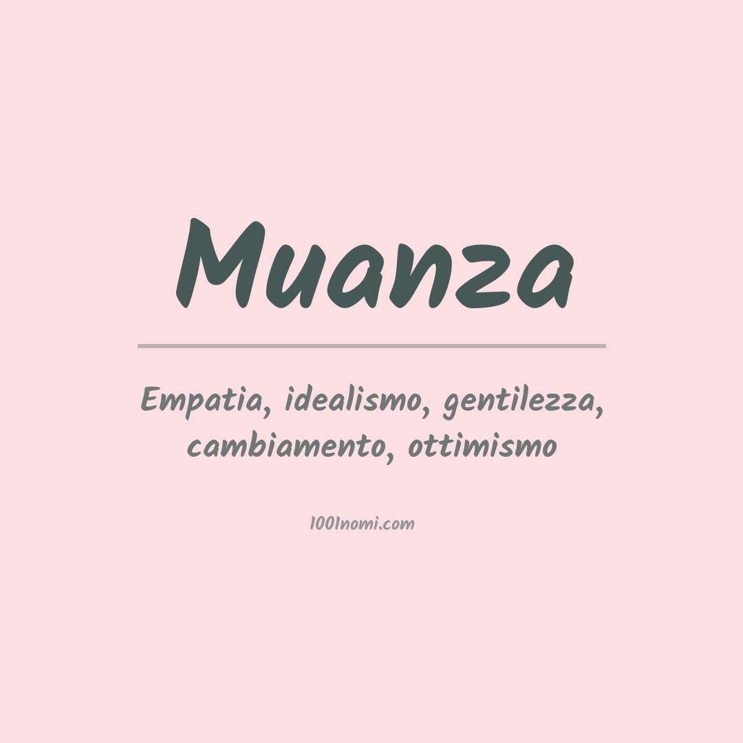 Significato del nome Muanza Significato del nome Muanza
