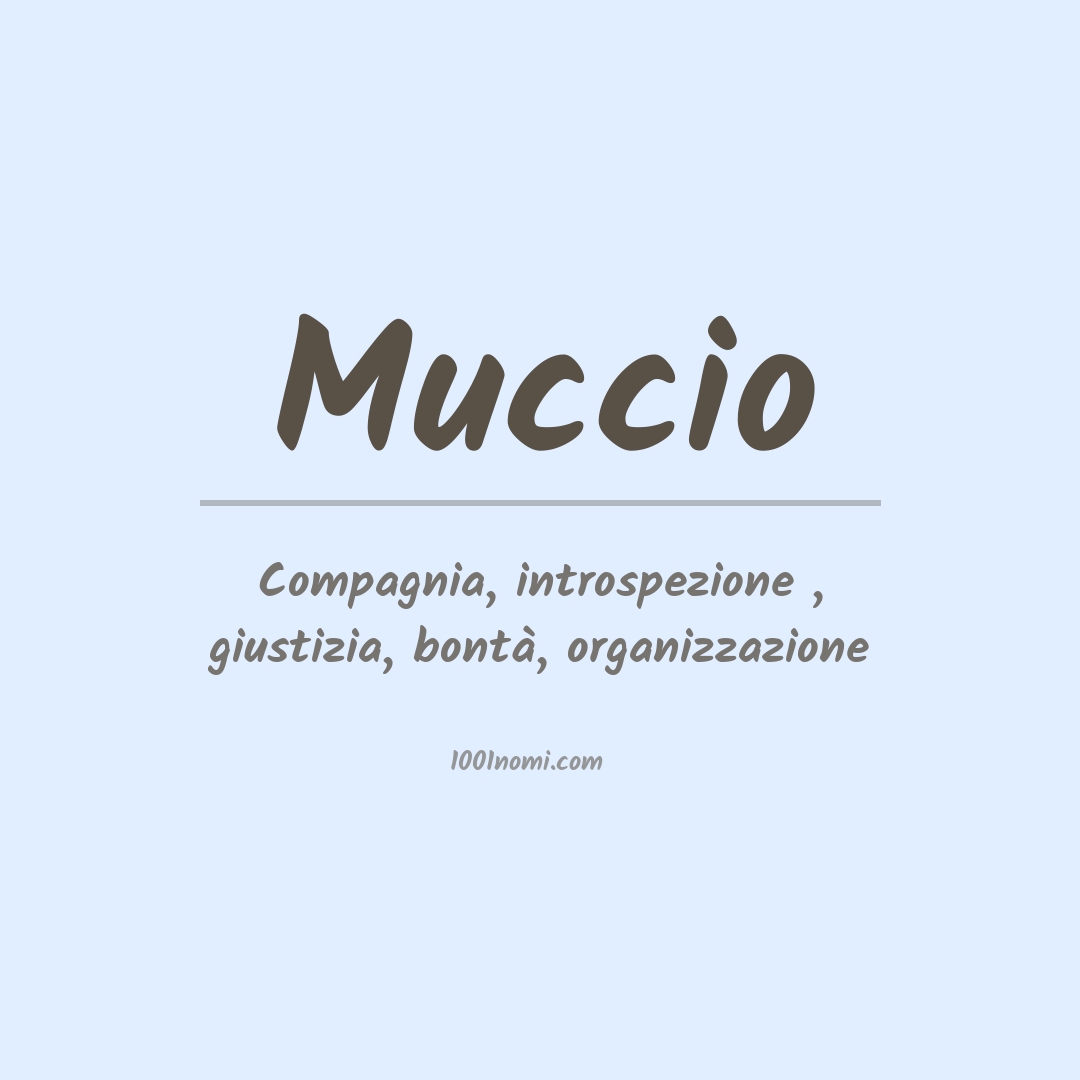 Significato del nome Muccio